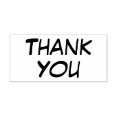 Casual dank u rubberstempel (Afrduk)