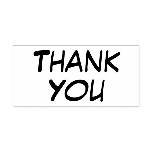 Casual dank u rubberstempel (Afrduk)