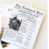 Casual de bruiloft van de manuscriptkrant sparen d kaart