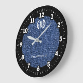 Casual Denim Blue Jeans Stijlvol op een Grote Klok (Hoek)