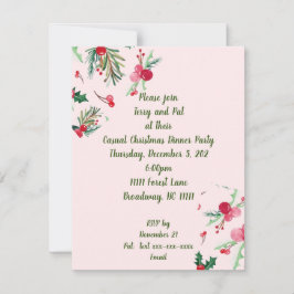 Casual Dinner Party Holiday Invitation Feestdagenkaart