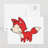 Casual draaiende vos briefkaart (Voorkant / Achterkant)