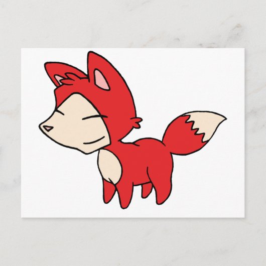 Casual draaiende vos briefkaart (Voorkant)