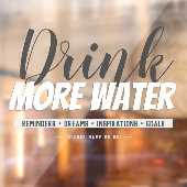 Casual Drink Meer waterherinnering Sjabloon Raamsticker (Vel 2)