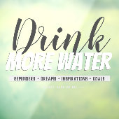 Casual Drink Meer waterherinnering Sjabloon Raamsticker (Vel 3)