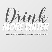 Casual Drink Meer waterherinnering Sjabloon Raamsticker (Vel)