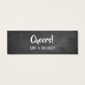 Casual Drink Tickets in het wit boven alkbord Mini Visitekaartjes (Achterkant)