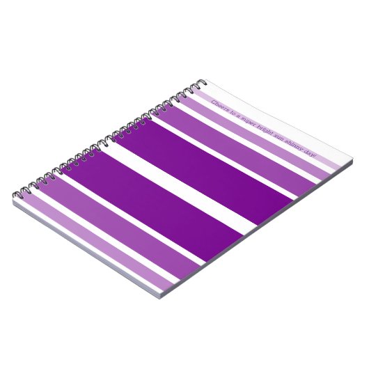 Casual duikboten en paars notitieboek (Linkerzijde)