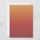 Casual Dusty Sunset Typography Wedding Kaart (Achterkant)