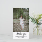 Casual Eenvoudig Afstuderen Hartelijk dank Bedankkaart (Staand voorkant)