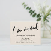 Casual, eenvoudig ik heb Typografie Cream verplaat Briefkaart (Staand voorkant)
