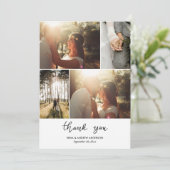 Casual eenvoudige dank u script bruiloft foto (Staand voorkant)