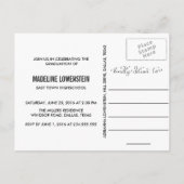 Casual Eenvoudige Schattigee Typografie Afstuderen Uitnodiging Briefkaart (Achterkant)