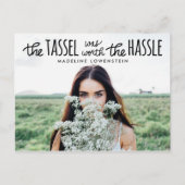 Casual Eenvoudige Schattigee Typografie Afstuderen Uitnodiging Briefkaart (Voorkant)