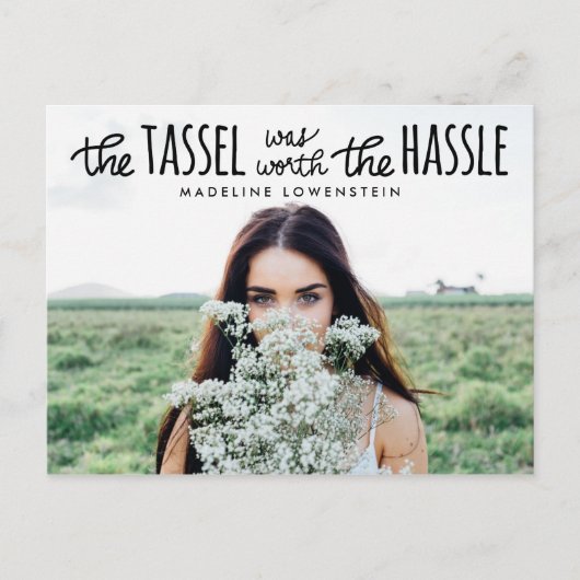 Casual Eenvoudige Schattigee Typografie Afstuderen Uitnodiging Briefkaart (Voorkant)