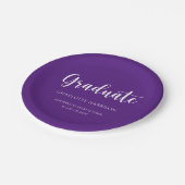 Casual Eenvoudige Script Graduation Party Papieren Bordje (Gekanteld)