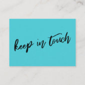 Casual, eenvoudige turquoise We hebben Handout Kaa Visitekaartje (Achterkant)