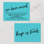 Casual, eenvoudige turquoise We hebben Handout Kaa Visitekaartje (Voorkant / Achterkant)