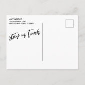 Casual, eenvoudige typografische peach briefkaart (Achterkant)