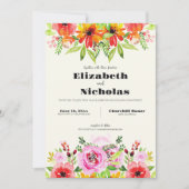 Casual Elegant Pastel Waterverf Foto Bruiloft Kaart (Voorkant)