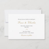 Casual elegante bruiloft uitnodiging (Voorkant)