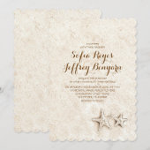 Casual elegante strandbruiloft uitnodigingen (Voorkant / Achterkant)