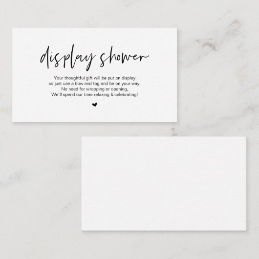 Casual elegantie, beeldschermpower, zwart, bruilof informatiekaartje (Voorkant / Achterkant)