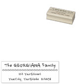 Casual familienaam en adres Rubberstempel (Gestempeld)