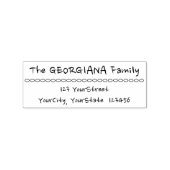 Casual familienaam en adres Rubberstempel (Afrduk)