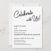 Casual feest met ons! Eenvoudige bruiloft Kaart (Voorkant)