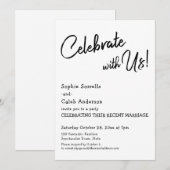 Casual feest met ons! Eenvoudige bruiloft Kaart (Voorkant / Achterkant)