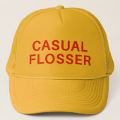 CASUAL FLOSSER-ironische slogan pet (Voorkant)