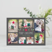 Casual Folk Floral Vakantie Kaart (Staand voorkant)