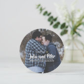 Casual foto Bewaar de datum rond de bruiloft Kaart (Staand voorkant)