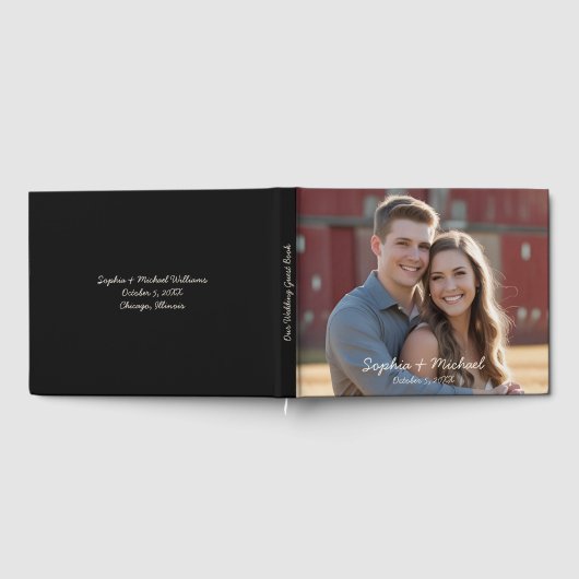 Casual foto bruiloft gastenboek Sjabloon Custom (Volledig)