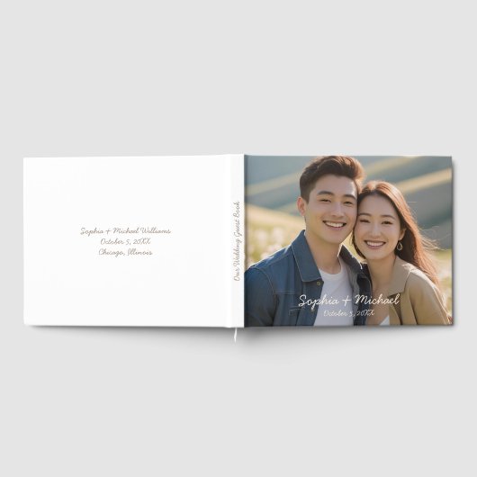Casual foto bruiloft gastenboek Sjabloon Custom (Volledig)