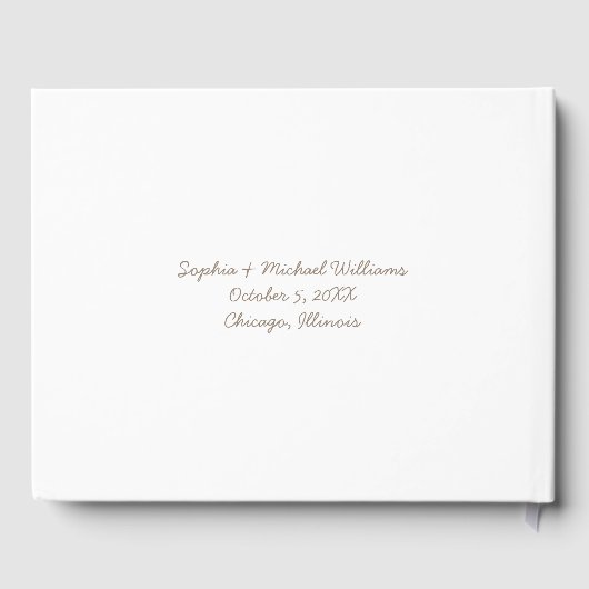 Casual foto bruiloft gastenboek Sjabloon Custom (Achterkant)