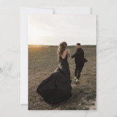 Casual foto bruiloft kaart (Achterkant)