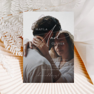 Casual foto-bruiloft met whimsical-minimalistisch  kaart