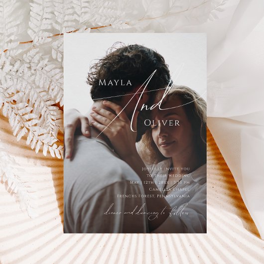 Casual foto-bruiloft met whimsical-minimalistisch  kaart