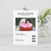 Casual foto bruiloft save the date (Staand voorkant)