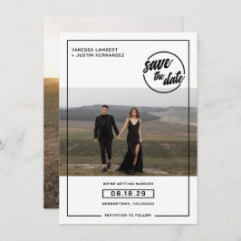 Casual foto bruiloft save the date