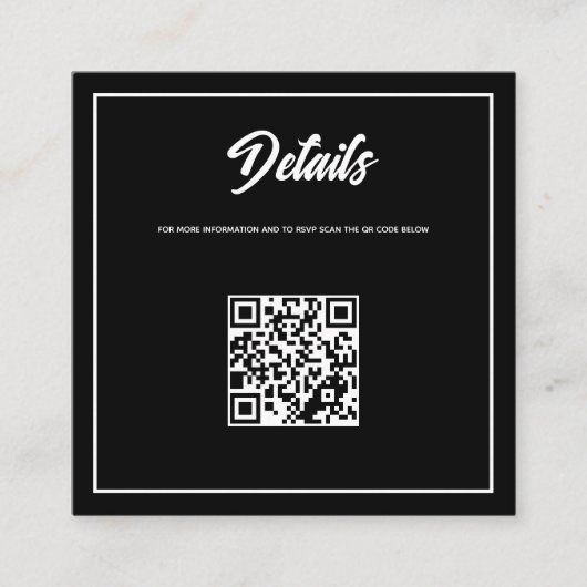 Casual foto QR-code Informatiekaartje (Voorkant)