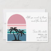 Casual foto strand bruiloft save the date (Voorkant)