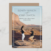 Casual fotobruiloft bespaart de datum save the date (Voorkant / Achterkant)