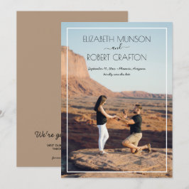 Casual fotobruiloft bespaart de datum save the date