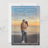 Casual fotobruiloft bespaart de datum save the date (Voorkant)