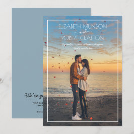 Casual fotobruiloft bespaart de datum save the date