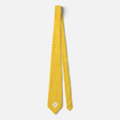 Casual geel cirkelenmonogram stropdas (Voorkant)