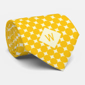 Casual geel cirkelenmonogram stropdas (Opgerold)